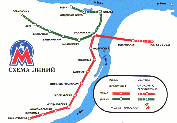 карта метро Нижний Новгород