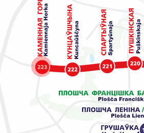 карта станции метро Каменная горка