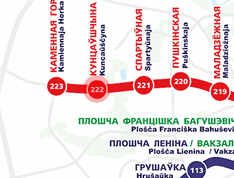 карта станции метро Кунцевщина