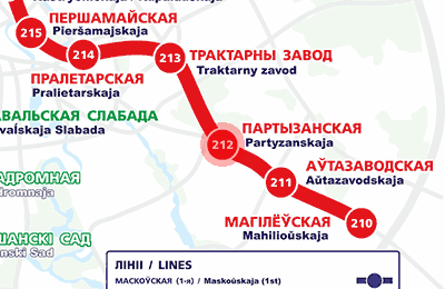 карта станции метро Партизанская