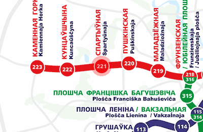 карта станции метро Спортивная