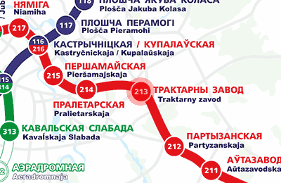 карта станции метро Тракторный завод