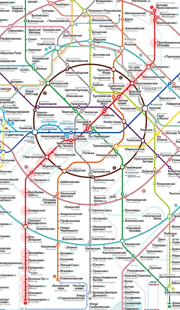 карта 1 Сокольническая линия метро Москва