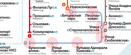 карта 12 Бутовская линия метро Москва