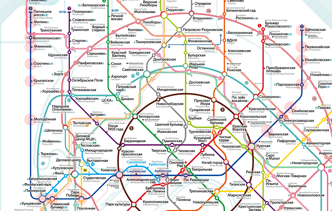 карта 3 Арбатско-Покровская линия метро Москва