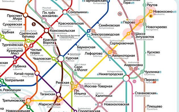 карта 8 Калининская линия метро Москва