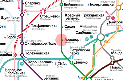карта станции метро Аэропорт