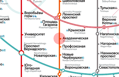 карта станции метро Академическая