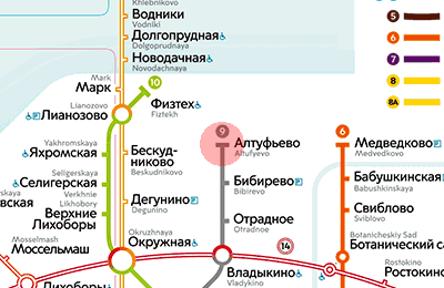 карта станции метро Алтуфьево