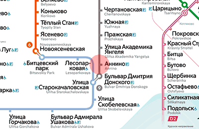 карта станции метро Аннино