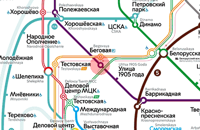 карта станции метро Беговая