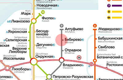 карта станции метро Бибирево