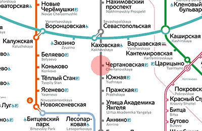 карта станции метро Чертановская