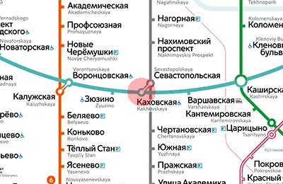 карта станции метро Каховская