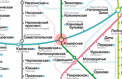 карта станции метро Каширская