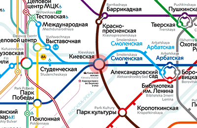 карта станции метро Киевская