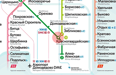 карта станции метро Красногвардейская