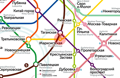 карта станции метро Марксистская