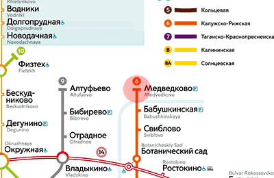 карта станции метро Медведково