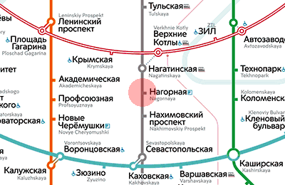 карта станции метро Нагорная