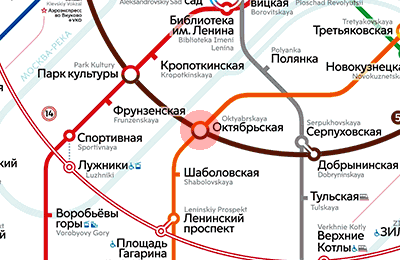 карта станции метро Октябрьская