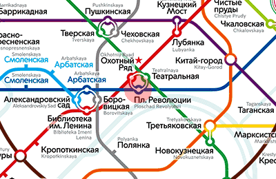 карта станции метро Площадь Революции