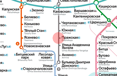 карта станции метро Пражская