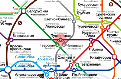 карта станции метро Пушкинская