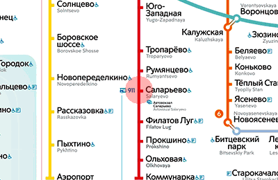 карта станции метро Саларьево