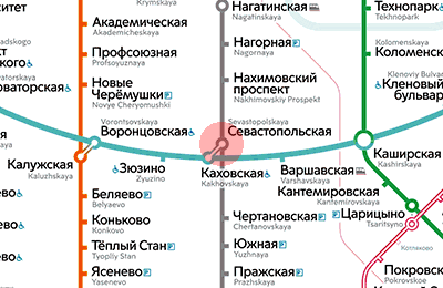 карта станции метро Севастопольская