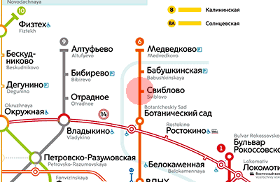 карта станции метро Свиблово