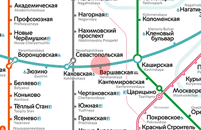 карта станции метро Варшавская