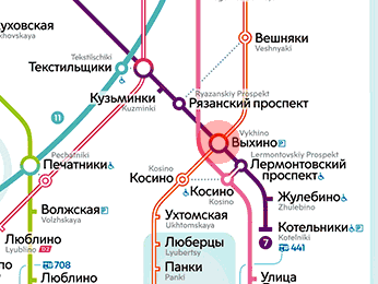 карта станции метро Выхино