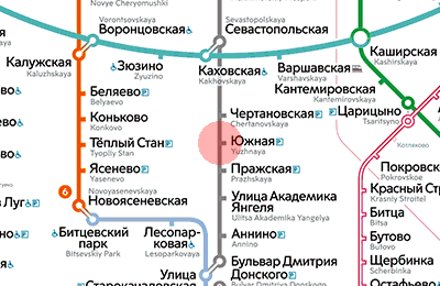 карта станции метро Южная