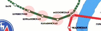 карта Сормовская линия метро Нижний Новгород